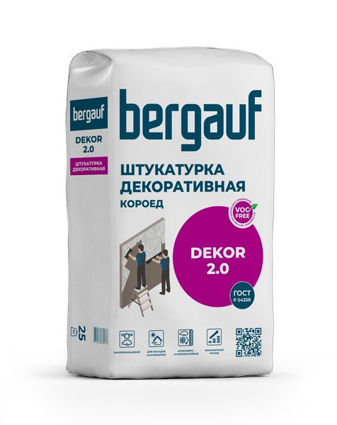 Штукатурка декоративная короед DEKOR 2.0 Bergauf 25 кг