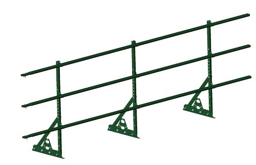 Ограждение кровельное PRESTIGE ZN NEXT фальц H-900/3,0м (3трубы) ГОСТ Р 53254-2009