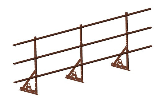 Ограждение кровельное PRESTIGE ZN NEXT фальц H-900/3,0м (3трубы) ГОСТ Р 53254-2009