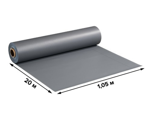 ПВХ МЕМБРАНА LOGICROOF V-RP 1,5 ММ (1,05X20 М), ТЁМНО-СЕРАЯ