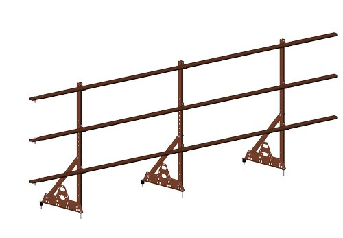 Ограждение кровельное PRESTIGE ZN NEXT H-900/3,0м (3трубы) ГОСТ Р 53254-2009