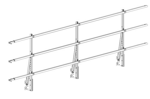 Ограждение парапетное PRESTIGE H-900/3,0м (3трубы) ГОСТ Р 53254-2009 V1; V2