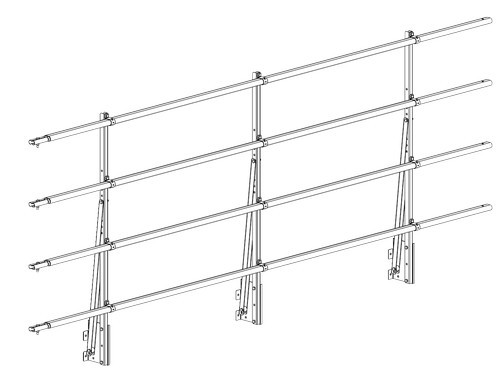 Ограждение парапетное PRESTIGE H-1200/3,0м (4трубы) ГОСТ Р 53254-2009 V1; V2