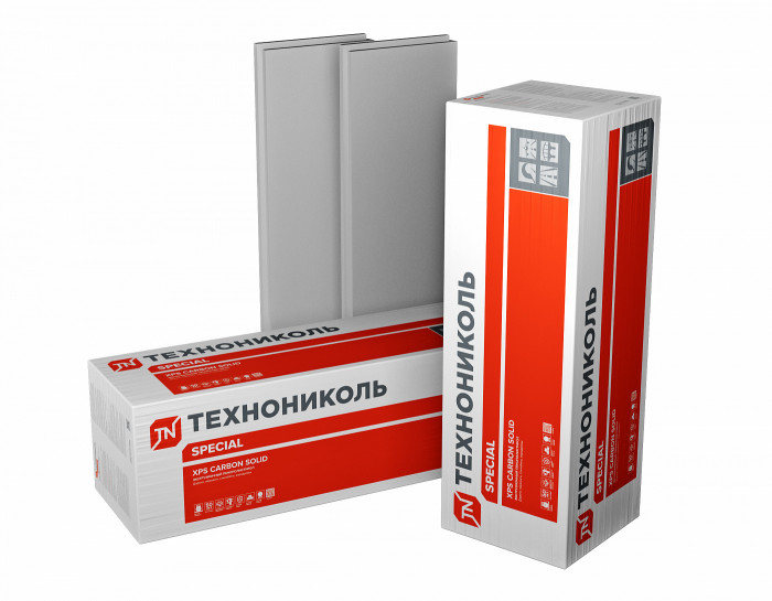 XPS CARBON SOLID 500  2400х600х50-L мм (8 плит)/упак
